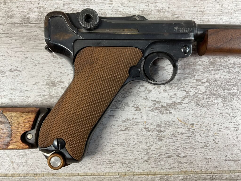 ERFURT LUGER P08 1920 9MM CARBINE SEMI AUTO PISTOL, JAMES EARL JONES COLLECTION, C&R FFL #5-10711-PF