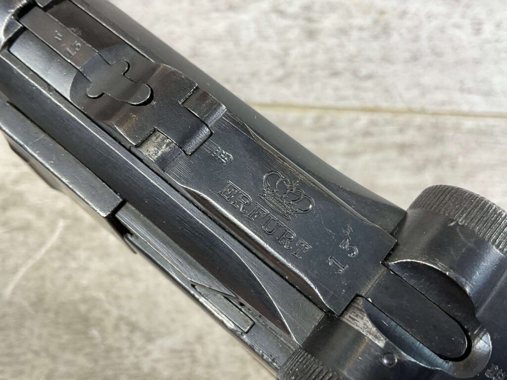 ERFURT LUGER P08 1920 9MM CARBINE SEMI AUTO PISTOL, JAMES EARL JONES COLLECTION, C&R FFL #5-10711-PF