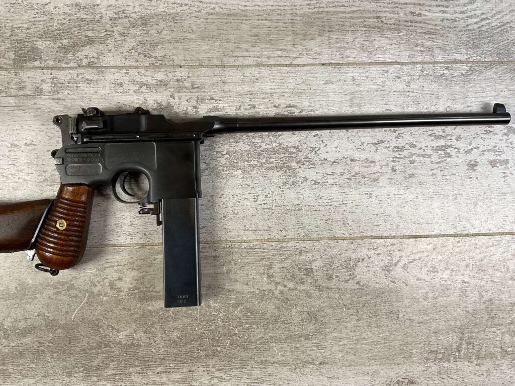 MAUSER OYSTER BAY C96 7.63X25 BROOMHANDLE SEMI AUTO PISTOL, JAMES EARL JONES COLLECTION, C&R #5-10712-PF