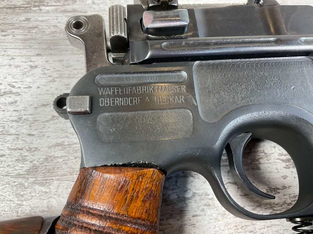 MAUSER OYSTER BAY C96 7.63X25 BROOMHANDLE SEMI AUTO PISTOL, JAMES EARL JONES COLLECTION, C&R #5-10712-PF