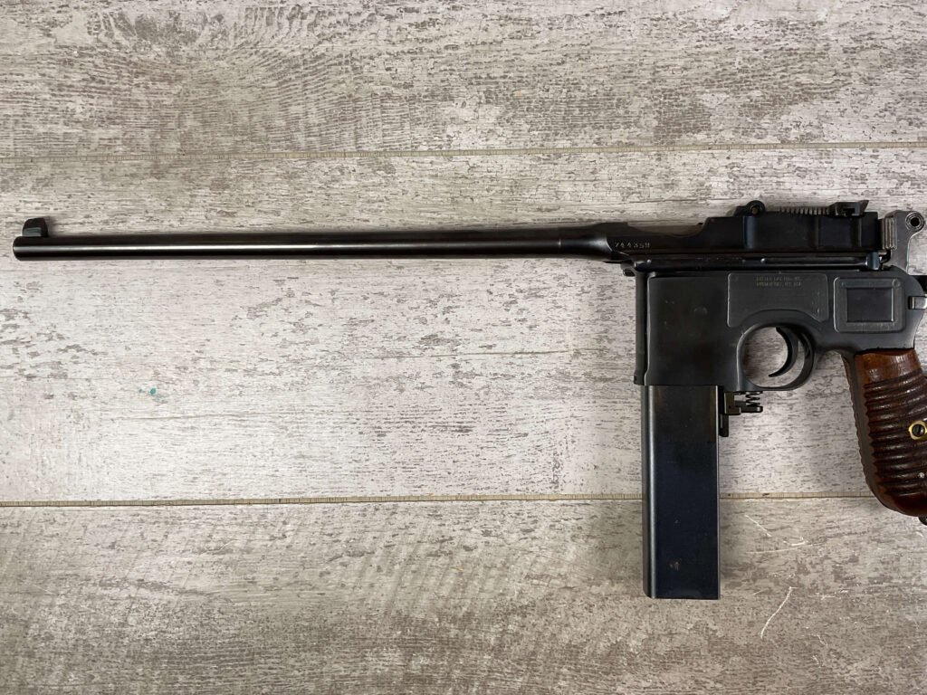 MAUSER OYSTER BAY C96 7.63X25 BROOMHANDLE SEMI AUTO PISTOL, JAMES EARL JONES COLLECTION, C&R #5-10712-PF