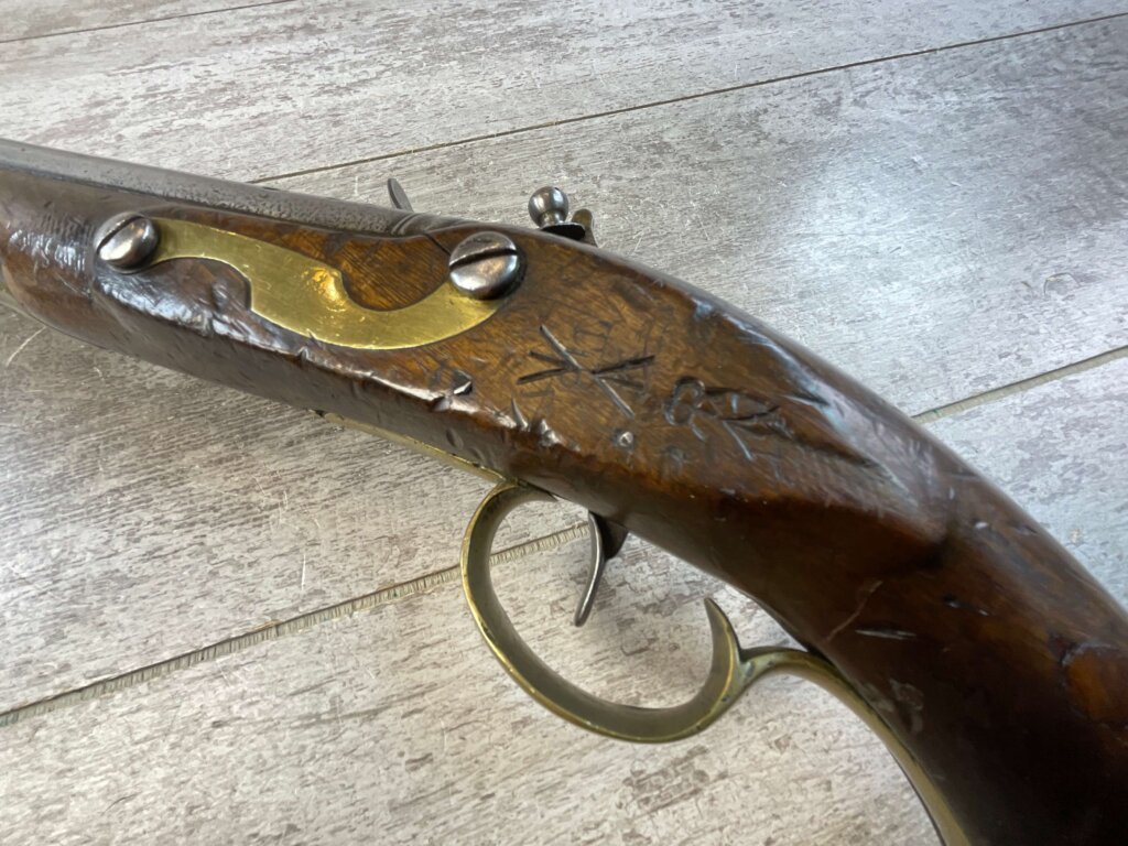 EAST INDIA CO. 1813 FLINTLOCK .69 CAL PISTOL, ANTIQUE #5-05965-AG
