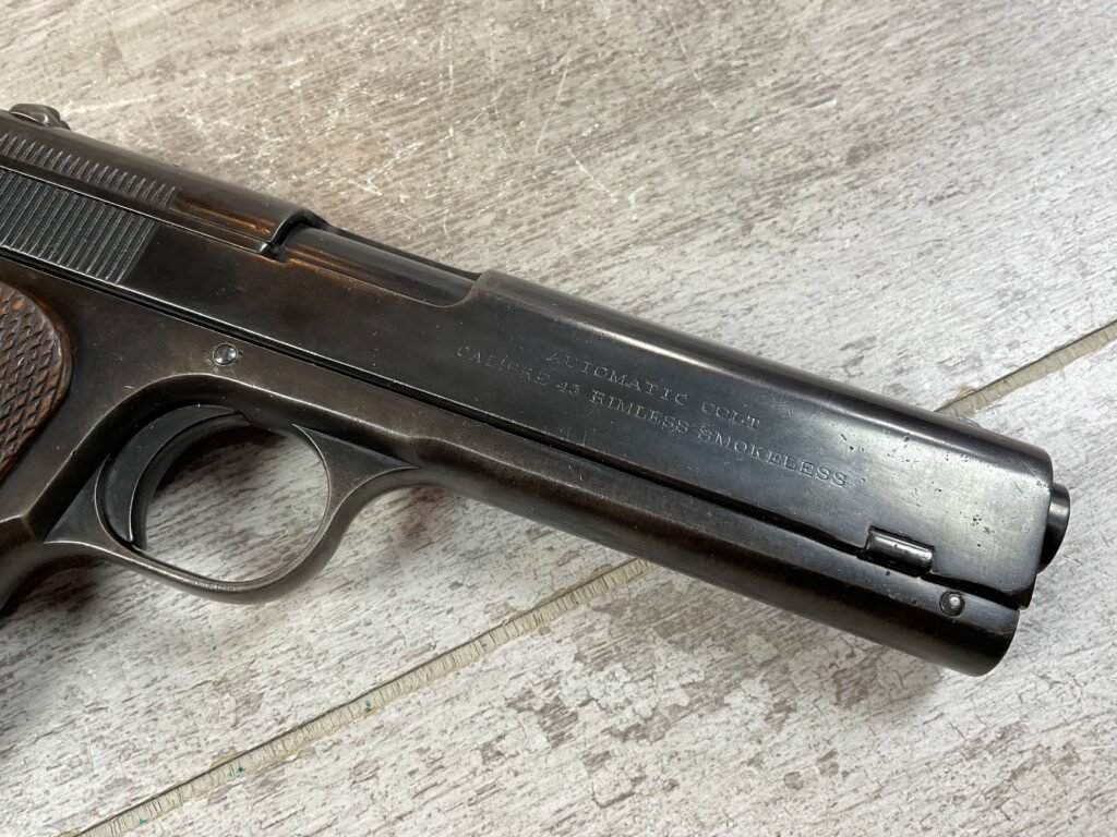 COLT 1907 45ACP "TEST TRIALS" SEMI AUTO PISTOL, U.S. ARMY CONTRACT, JAMES EARL JONES COLLECTION #5-10722