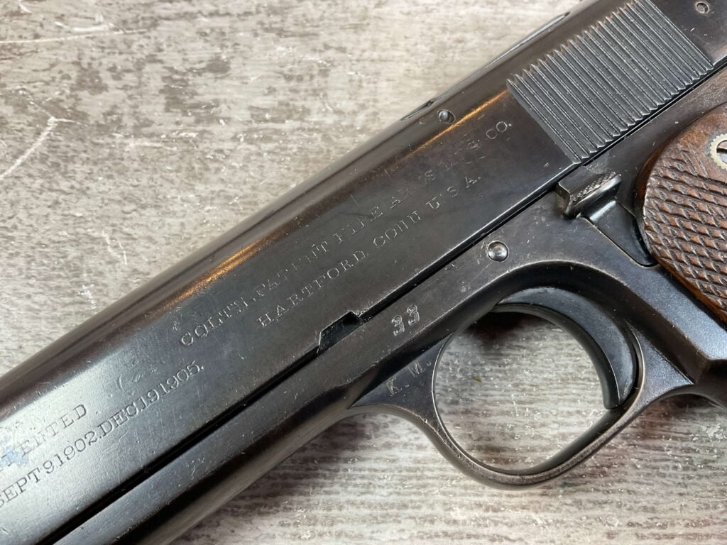 COLT 1907 45ACP "TEST TRIALS" SEMI AUTO PISTOL, U.S. ARMY CONTRACT, JAMES EARL JONES COLLECTION #5-10722