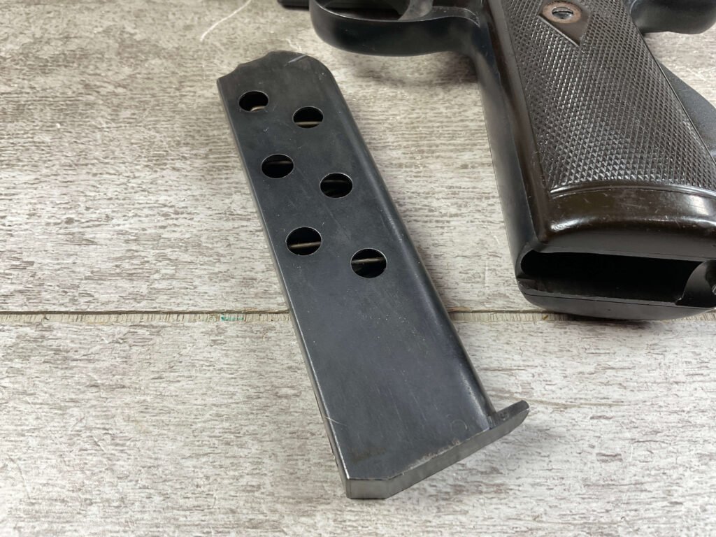 WEBLEY & SCOTT MK1 .44 SELF LOADING SEMI AUTO PISTOL, JAMES EARL JONES COLLECTION #5-10740