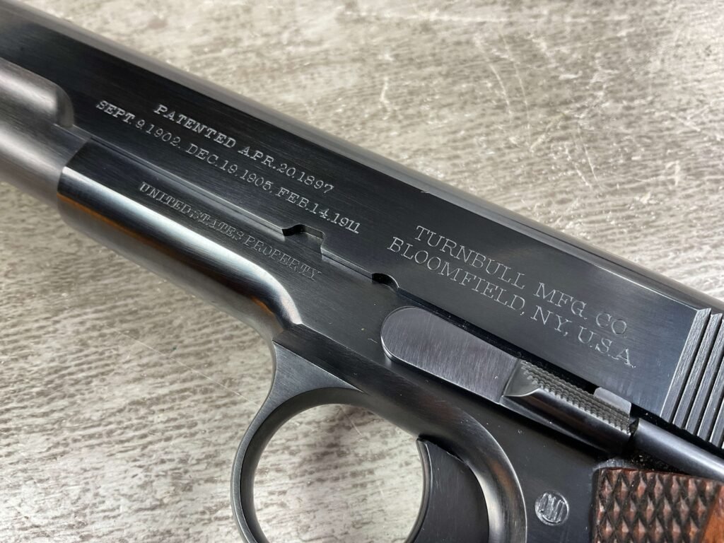 TURNBULL RESTORATION MODEL OF 1911 U.S. MARINE CORPS 45 AUTO SEMI AUTO PISTOL, JAMES EARL JONES COLLECTION #5-10729