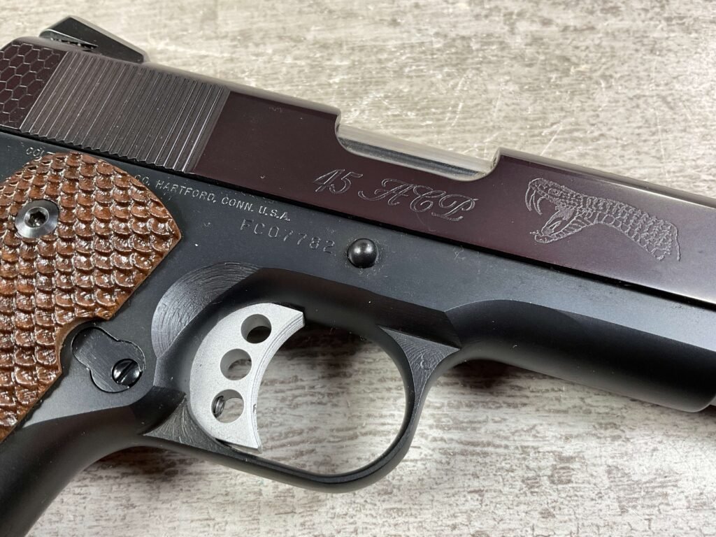 COLT / KASE REEDER CUSTOM COMBAT COMMANDER "BLACK MAMBA" 45ACP SEMI AUTO PISTOL, JAMES EARL JONES COLLECTION #5-10727