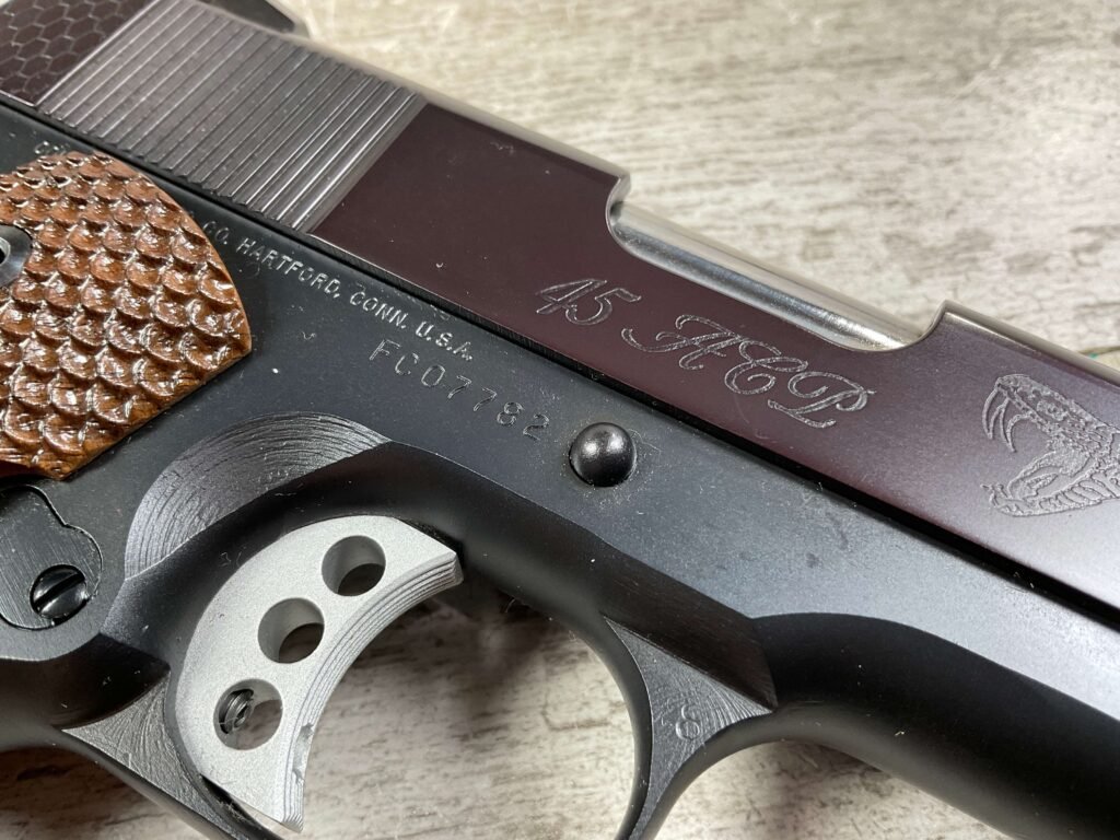 COLT / KASE REEDER CUSTOM COMBAT COMMANDER "BLACK MAMBA" 45ACP SEMI AUTO PISTOL, JAMES EARL JONES COLLECTION #5-10727