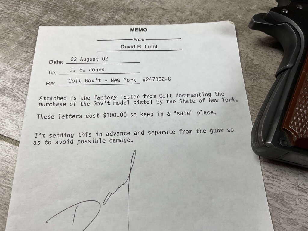 COLT 1911A1 GOVT MOD - NEW YORK 45 ACP SEMI AUTO PISTOL, JAMES EARL JONES COLLECTION #5-10728