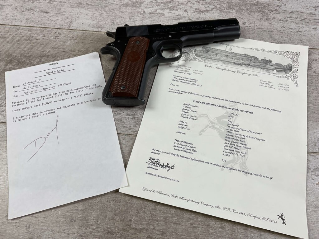COLT 1911A1 GOVT MOD - NEW YORK 45 ACP SEMI AUTO PISTOL, JAMES EARL JONES COLLECTION #5-10728