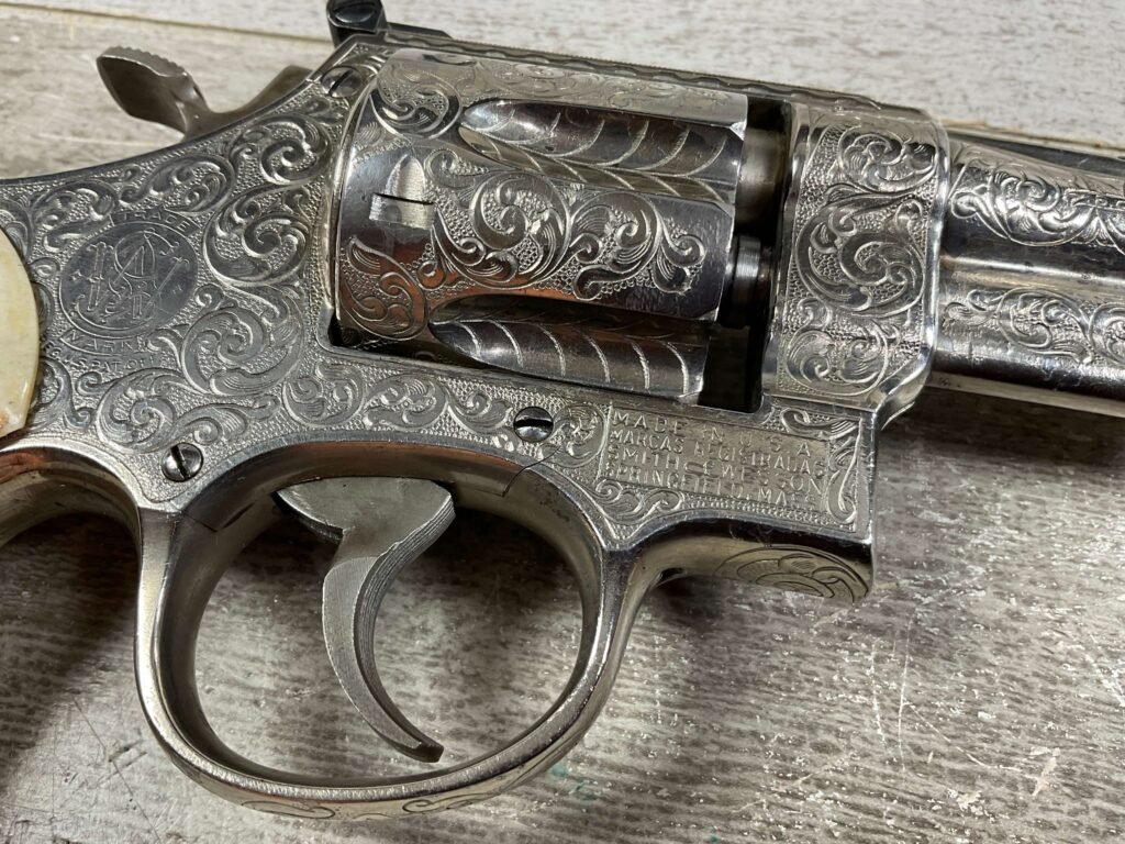 SMITH & WESSON S&W MODEL 27 .357MAG NICKLE & ENGRAVED REVOLVER, JAMES EARL JONES COLLECTION #5-10731