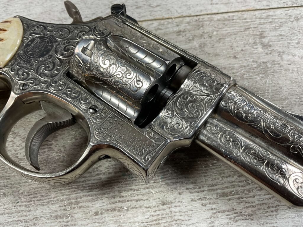 SMITH & WESSON S&W MODEL 27 .357MAG NICKLE & ENGRAVED REVOLVER, JAMES EARL JONES COLLECTION #5-10731