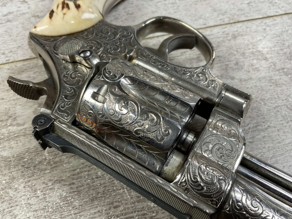 SMITH & WESSON S&W MODEL 27 .357MAG NICKLE & ENGRAVED REVOLVER, JAMES EARL JONES COLLECTION #5-10731