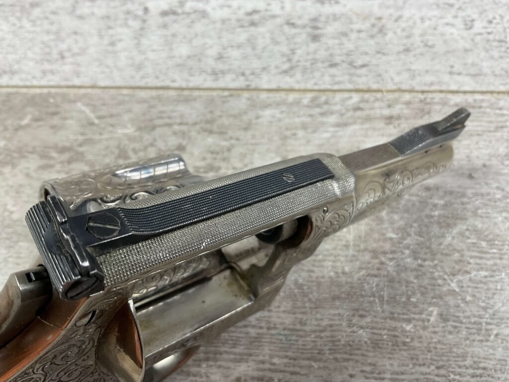 SMITH & WESSON S&W MODEL 27 .357MAG NICKLE & ENGRAVED REVOLVER, JAMES EARL JONES COLLECTION #5-10731