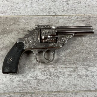 IVER JOHNSON .38 BREAK TOP NICKLE & ENGRAVED REVOLVER, JAMES EARL JONES COLLECTION #5-10734