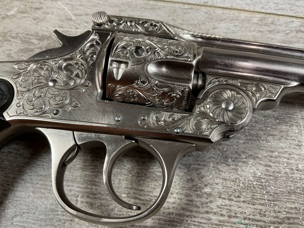 IVER JOHNSON .38 BREAK TOP NICKLE & ENGRAVED REVOLVER, JAMES EARL JONES COLLECTION #5-10734