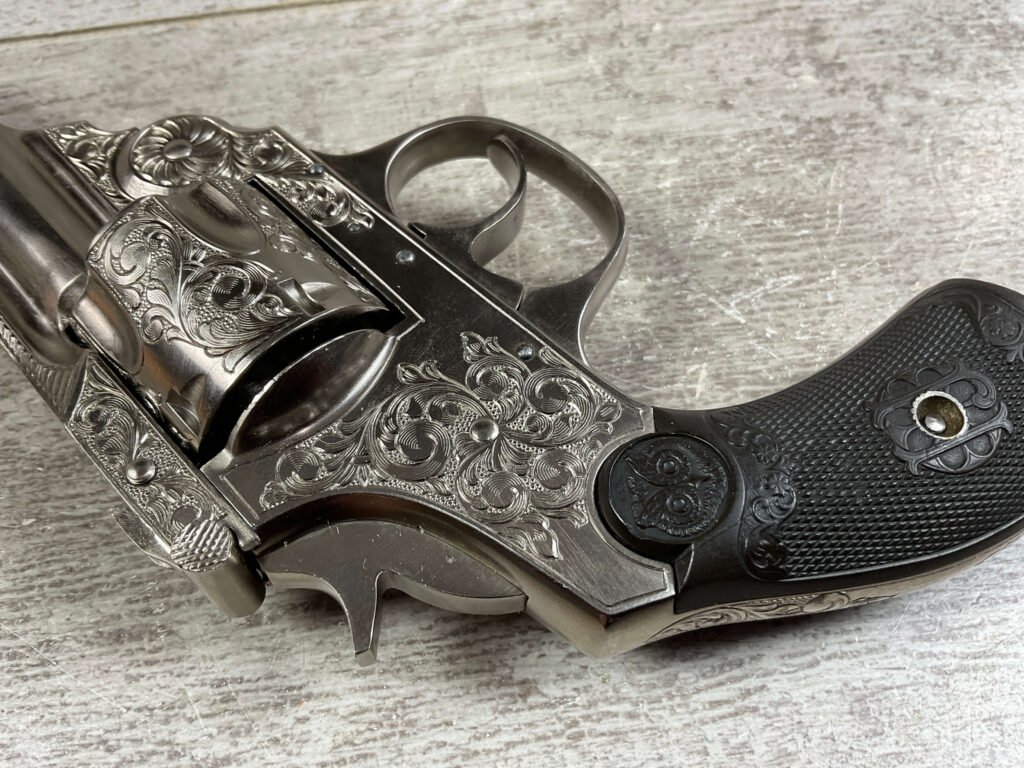 IVER JOHNSON .38 BREAK TOP NICKLE & ENGRAVED REVOLVER, JAMES EARL JONES COLLECTION #5-10734