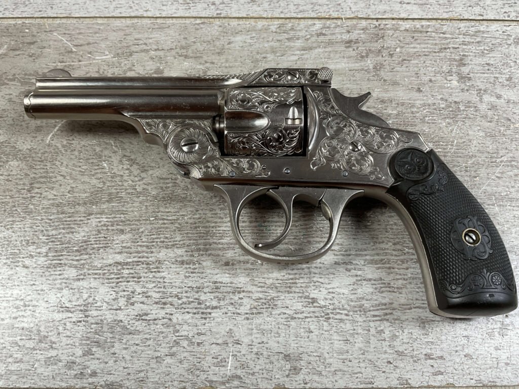 IVER JOHNSON .38 BREAK TOP NICKLE & ENGRAVED REVOLVER, JAMES EARL JONES COLLECTION #5-10734