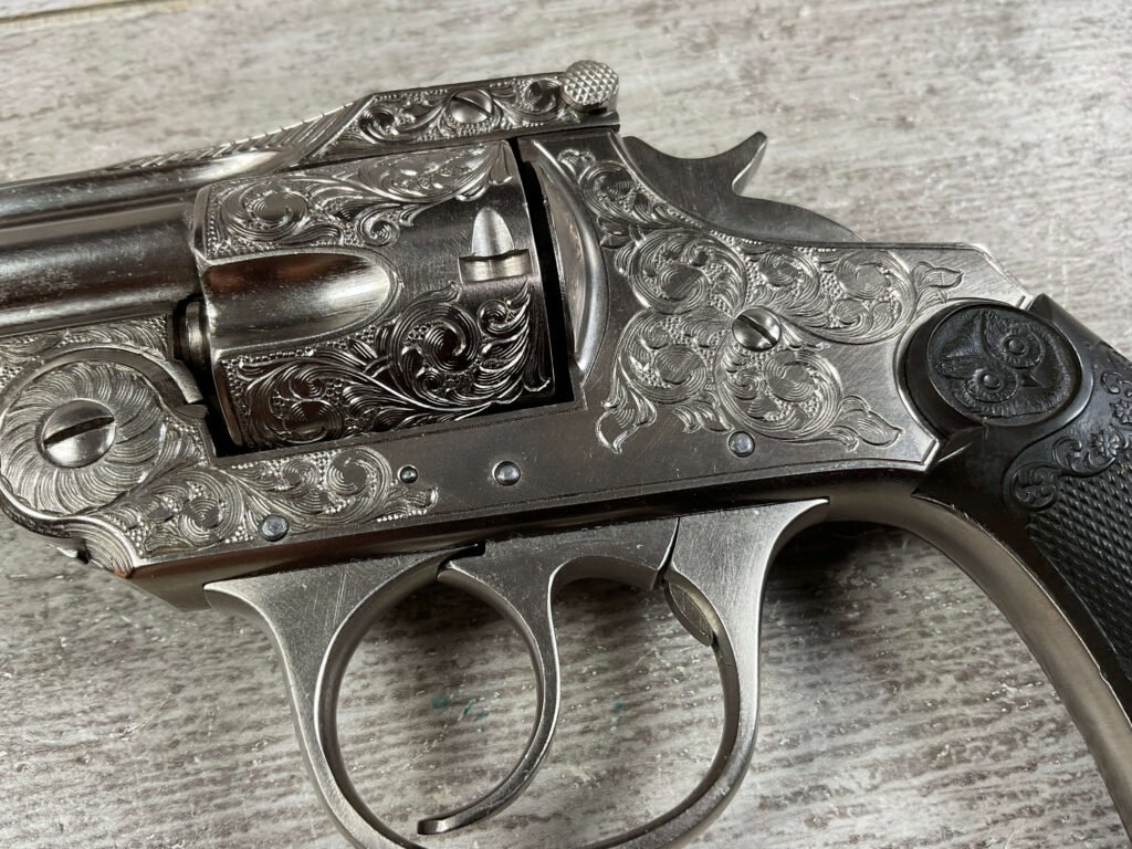IVER JOHNSON .38 BREAK TOP NICKLE & ENGRAVED REVOLVER, JAMES EARL JONES COLLECTION #5-10734