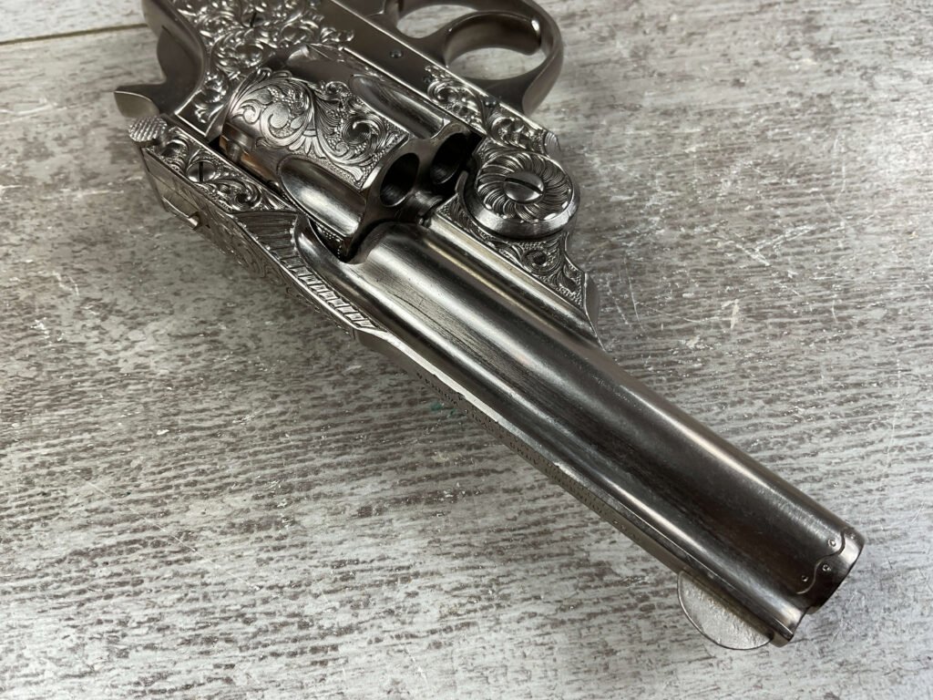 IVER JOHNSON .38 BREAK TOP NICKLE & ENGRAVED REVOLVER, JAMES EARL JONES COLLECTION #5-10734