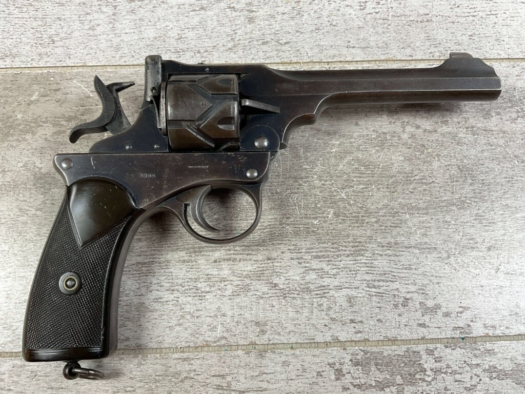 WEBLEY-FOSBERY .455 CORDITE "AUTOMATIC" REVOLVER. JAMES EARL JONES COLLECTION #5-10738