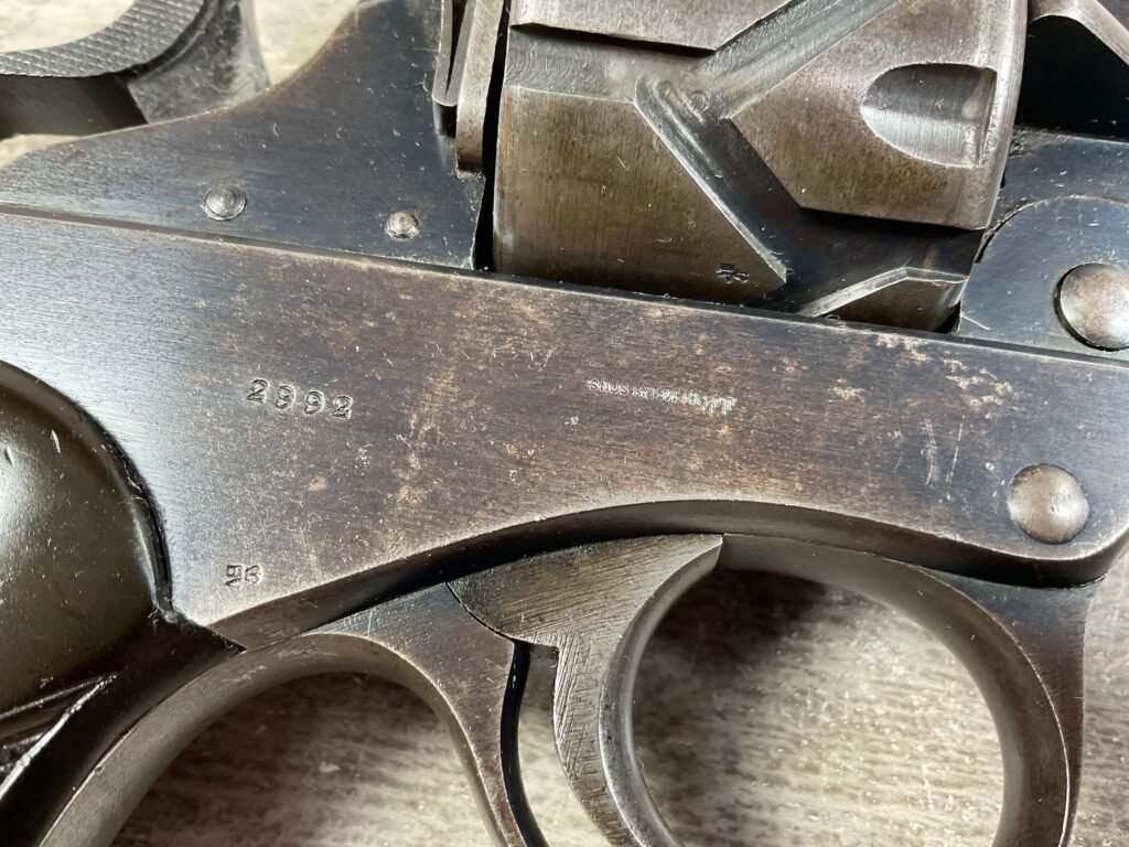 WEBLEY-FOSBERY .455 CORDITE "AUTOMATIC" REVOLVER. JAMES EARL JONES COLLECTION #5-10738