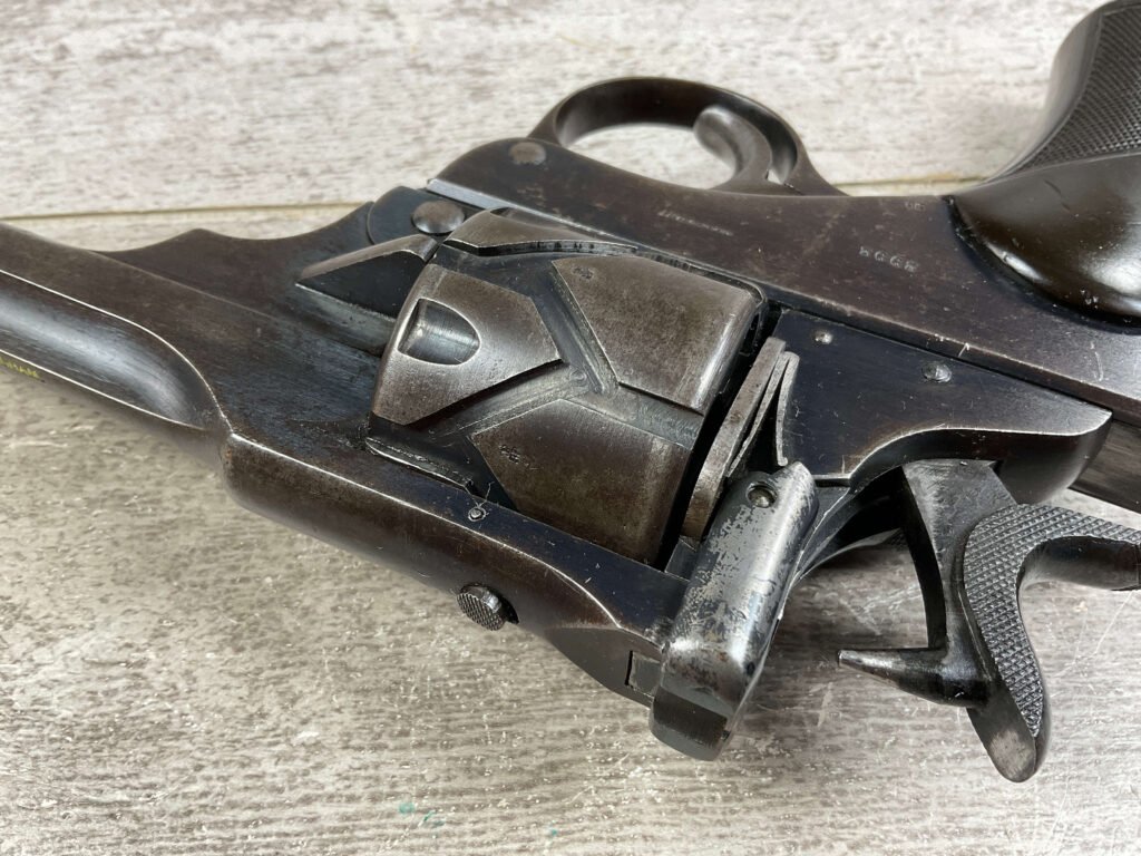 WEBLEY-FOSBERY .455 CORDITE "AUTOMATIC" REVOLVER. JAMES EARL JONES COLLECTION #5-10738