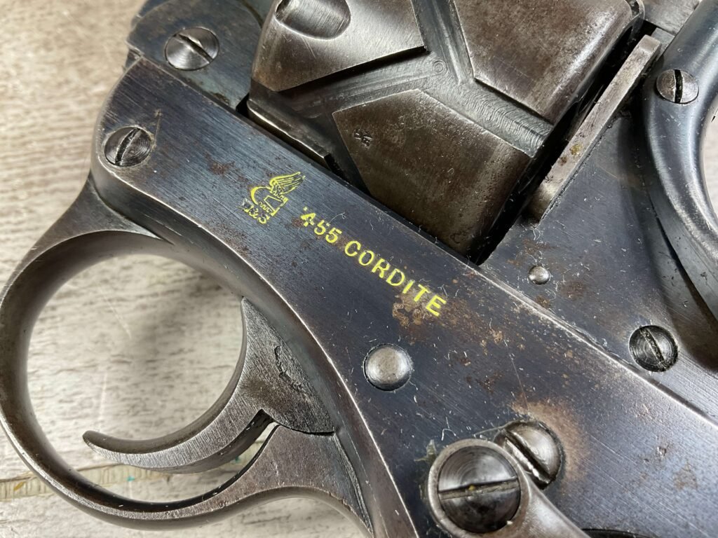 WEBLEY-FOSBERY .455 CORDITE "AUTOMATIC" REVOLVER. JAMES EARL JONES COLLECTION #5-10738