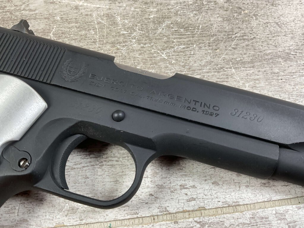 ARGENTINE 1927 D.G.F.M. .45ACP SEMI AUTO PISTOL, JAMES EARL JONES COLLECTION #5-10742