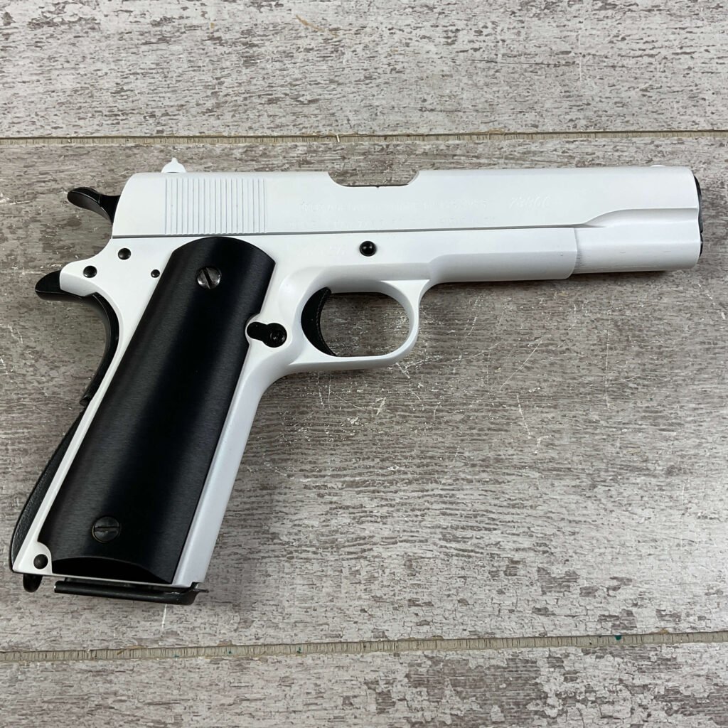 D.G.F.M. 1911A1 .22LR SEMI AUTO PISTOL, WHITE FINISH, JAMES EARL JONES COLLECTION #5-10746