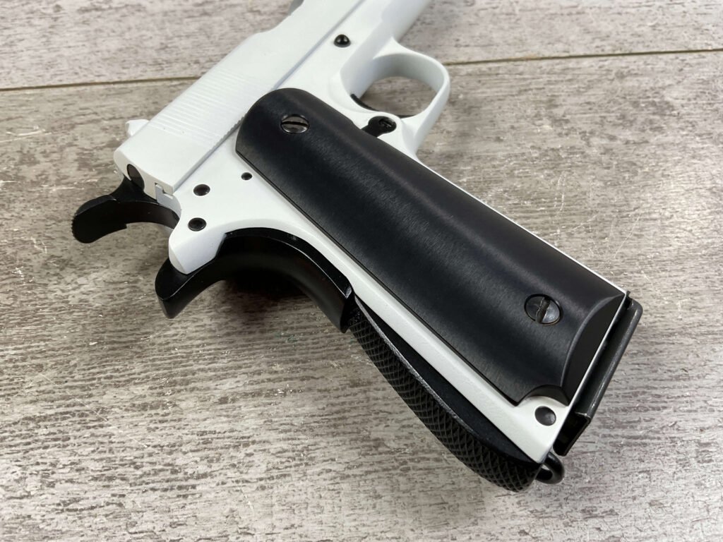 D.G.F.M. 1911A1 .22LR SEMI AUTO PISTOL, WHITE FINISH, JAMES EARL JONES COLLECTION #5-10746