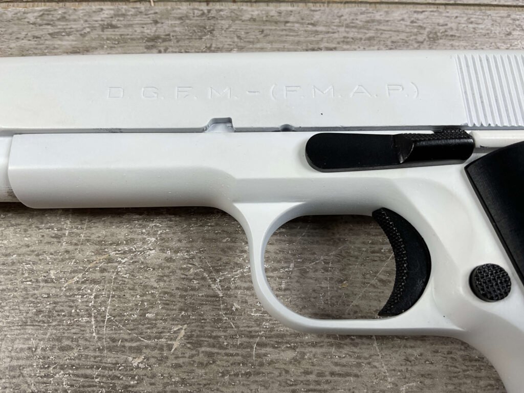 D.G.F.M. 1911A1 .22LR SEMI AUTO PISTOL, WHITE FINISH, JAMES EARL JONES COLLECTION #5-10746