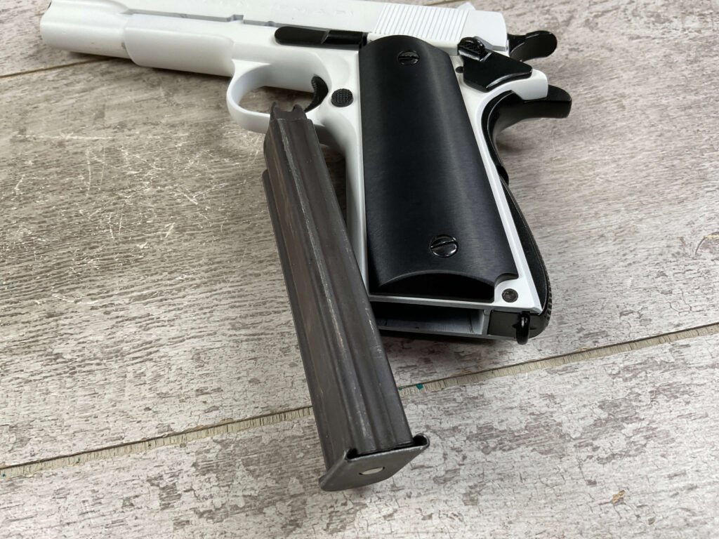 D.G.F.M. 1911A1 .22LR SEMI AUTO PISTOL, WHITE FINISH, JAMES EARL JONES COLLECTION #5-10746