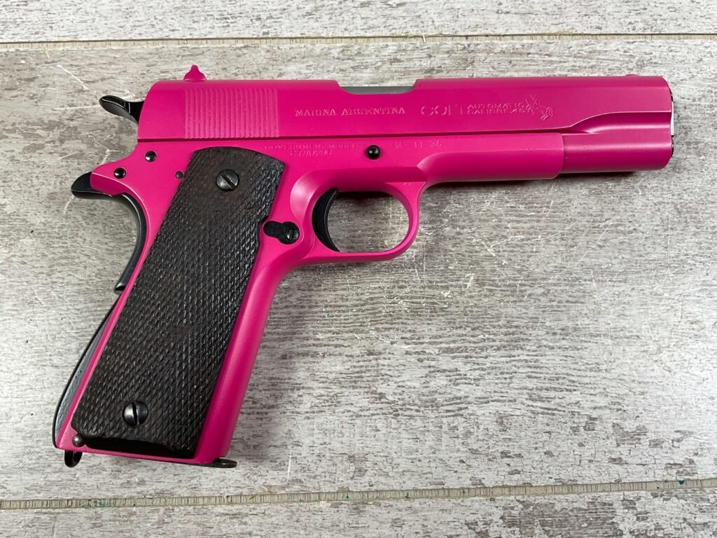 COLT GOVT MODEL 1911A1 .45ACP, 1925 MFR FRAME, PINK, JAMES EARL JONES COLLECTION #5-10747