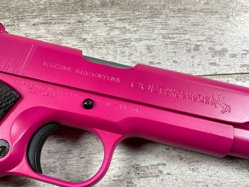 COLT GOVT MODEL 1911A1 .45ACP, 1925 MFR FRAME, PINK, JAMES EARL JONES COLLECTION #5-10747