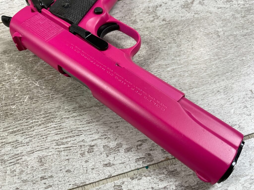 COLT GOVT MODEL 1911A1 .45ACP, 1925 MFR FRAME, PINK, JAMES EARL JONES COLLECTION #5-10747