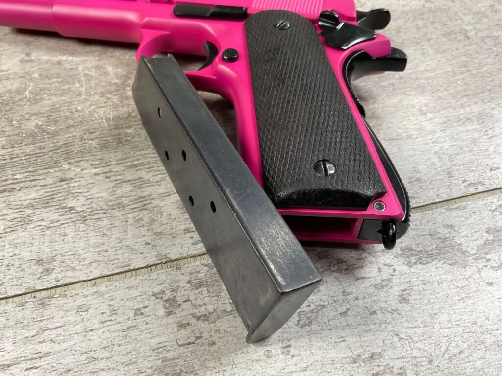 COLT GOVT MODEL 1911A1 .45ACP, 1925 MFR FRAME, PINK, JAMES EARL JONES COLLECTION #5-10747