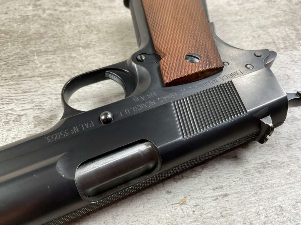 MEXICAN OBREGON 1911A1 .45ACP SEMI AUTO PISTOL, PROFESSIONALLY RESTORED, JAMES EARL JONES COLLECTION, MINTY #5-10753