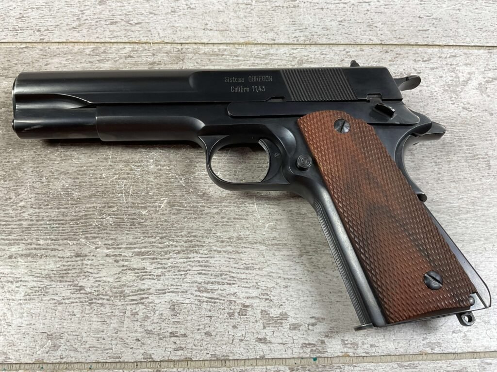 MEXICAN OBREGON 1911A1 .45ACP SEMI AUTO PISTOL, PROFESSIONALLY RESTORED, JAMES EARL JONES COLLECTION, MINTY #5-10753