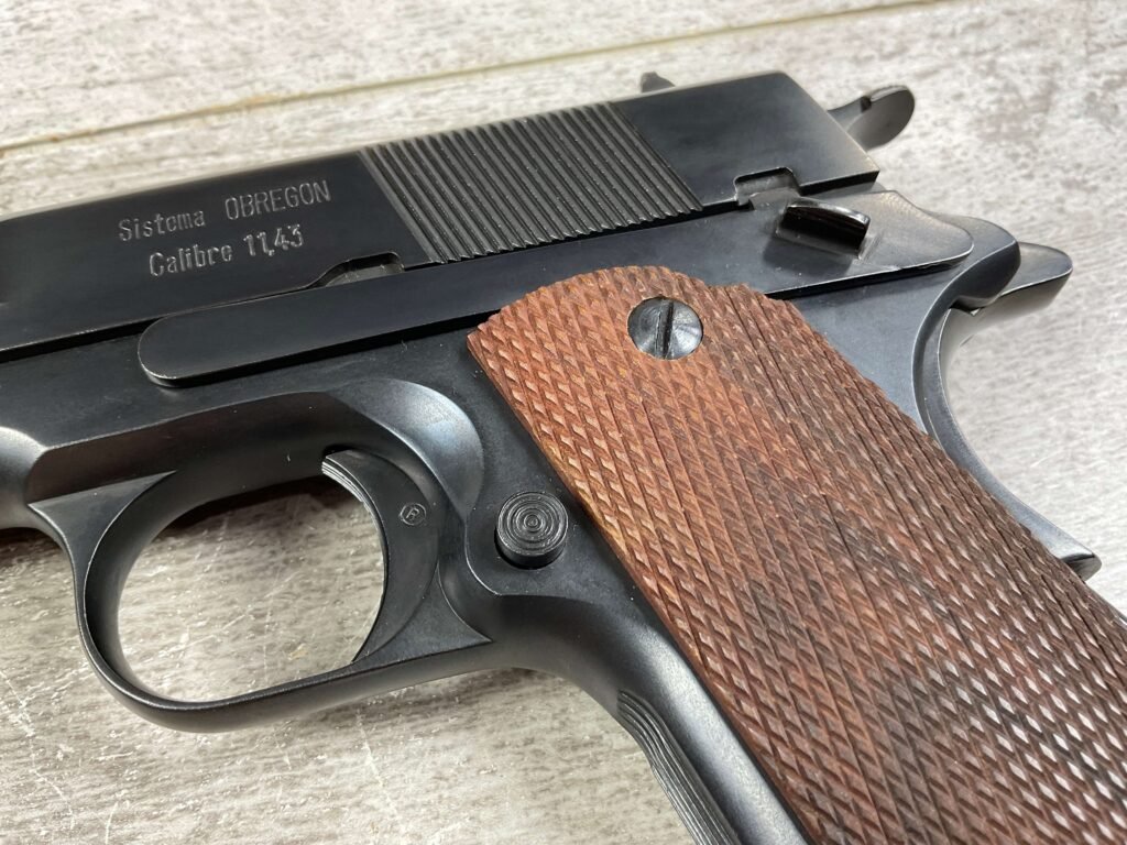 MEXICAN OBREGON 1911A1 .45ACP SEMI AUTO PISTOL, PROFESSIONALLY RESTORED, JAMES EARL JONES COLLECTION, MINTY #5-10753