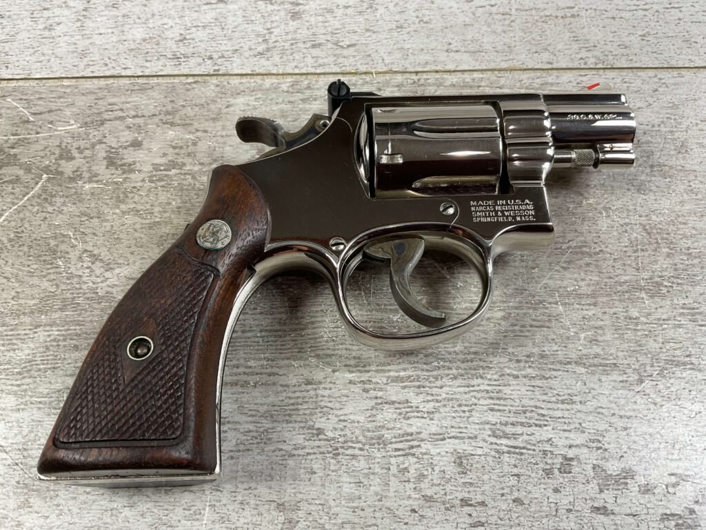 SMITH & WESSON S&W 15-4 2" BBL .38 SPL NICKEL REVOLVER, JAMES EARL JONES COLLECTION, MINTY #5-10754