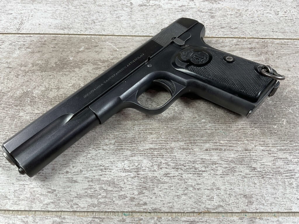 HUSQVARNA 1907 9MM BROWNING SEMI AUTO PISTOL, JAMES EARL JONES COLLECTION #5-10730