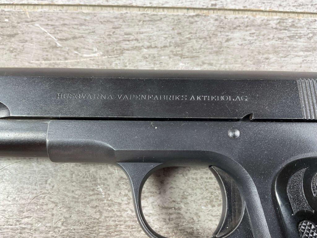 HUSQVARNA 1907 9MM BROWNING SEMI AUTO PISTOL, JAMES EARL JONES COLLECTION #5-10730