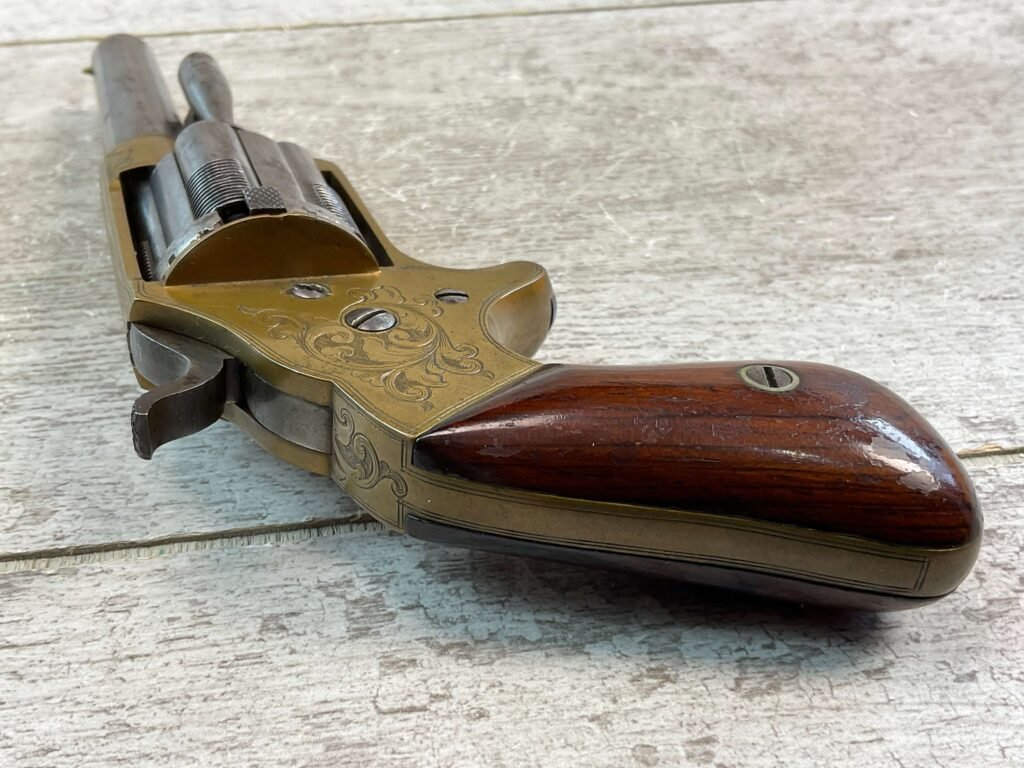 BROOKLYN ARMS SLOCUM SLIDING CHAMBER .32 RF REVOLVER, JAMES EARL JONES COLLECTION, ANTIQUE #5-10766