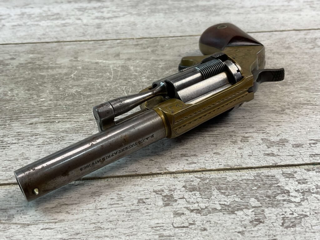 BROOKLYN ARMS SLOCUM SLIDING CHAMBER .32 RF REVOLVER, JAMES EARL JONES COLLECTION, ANTIQUE #5-10766