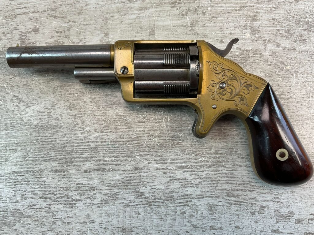 BROOKLYN ARMS SLOCUM SLIDING CHAMBER .32 RF REVOLVER, JAMES EARL JONES COLLECTION, ANTIQUE #5-10766