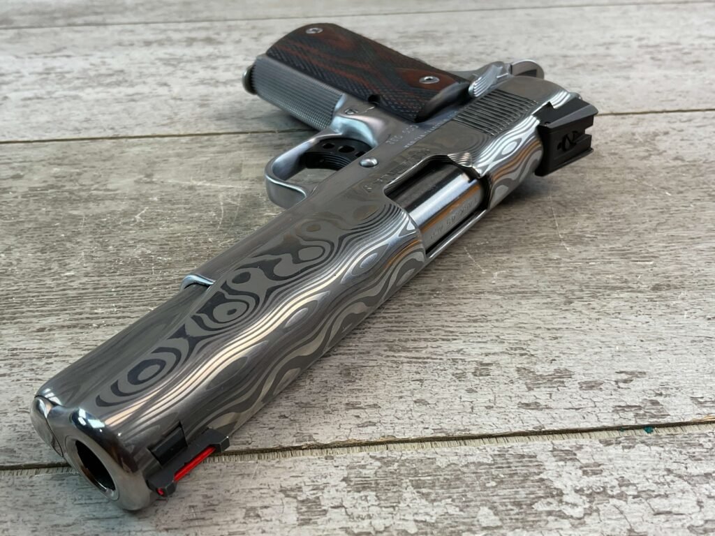 CLARK CUSTOM 50TH ANNIVERSARY MILLENNIUM MELTDOWN .45ACP SEMI AUTO PISTOL, JAMES EARL JONES COLLECTION #5-10768