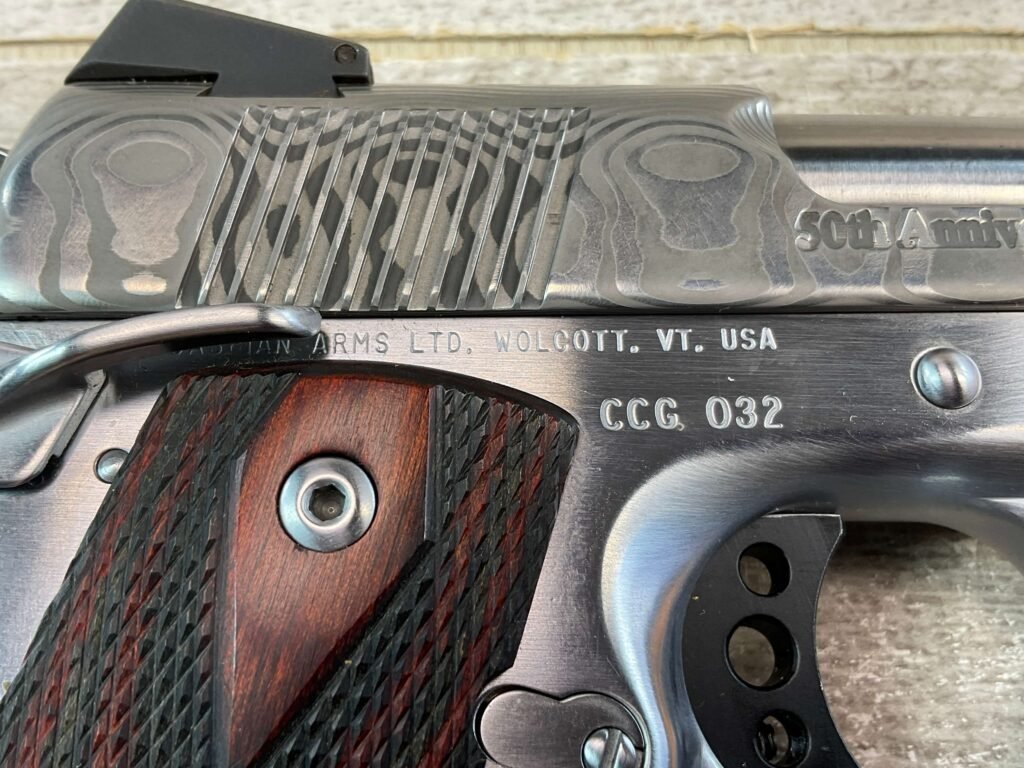 CLARK CUSTOM 50TH ANNIVERSARY MILLENNIUM MELTDOWN .45ACP SEMI AUTO PISTOL, JAMES EARL JONES COLLECTION #5-10768