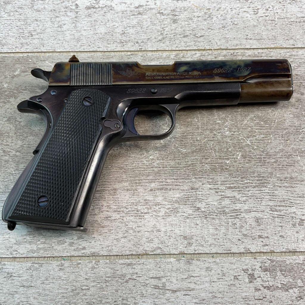 DGFM ARGENTINA MOD 1927 11.25MM SEMI AUTO PISTOL, JAMES EARL JONES COLLECTION #5-10771