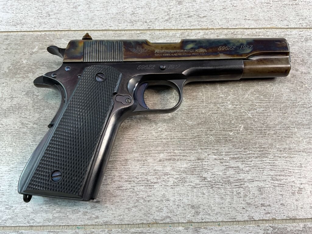 DGFM ARGENTINA MOD 1927 11.25MM SEMI AUTO PISTOL, JAMES EARL JONES COLLECTION #5-10771